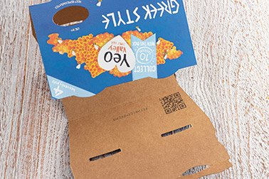 4-pack wrapper with QR code