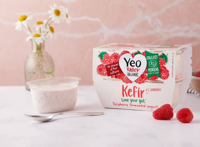 Yeo Valley Organic Raspberry Kefir yogurt