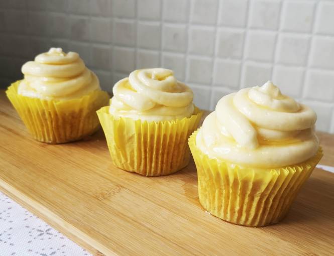 Beehive cupcakes made with Yeo Valley organic butter