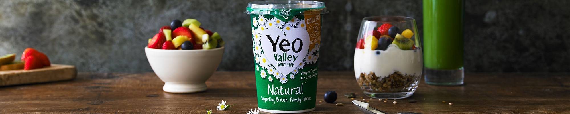 yeo valley organic natural yogurt made in somerset