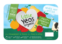 Yeo Valley Organic Little Yeos fromage frais Starwberry Peach and Pear Apple